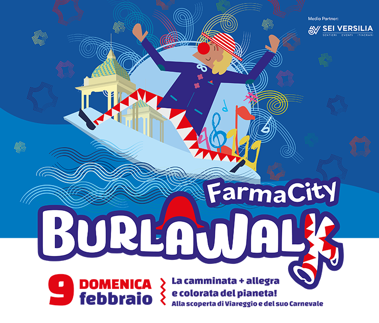 2° FarmaCity BurlaWalk: domenica 9 febbraio a Viareggio torna la camminata di carnevale più allegra e colorata del pianeta!